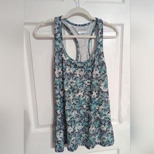 Columbia Omni Wick Tank-top, aqua pattern, large